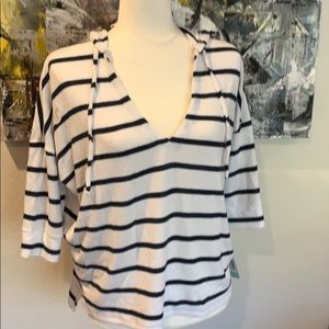 Casual stripe lightweight hoodie S